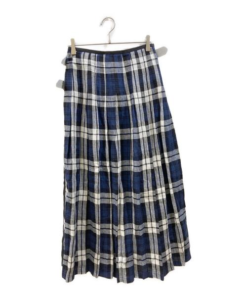 O'NEIL OF DUBLIN（オニールオブダブリン）O'NEIL OF DUBLIN (オニールオブダブリン) チェックロングキルトスカート ネイビー サイズ:40の古着・服飾アイテム
