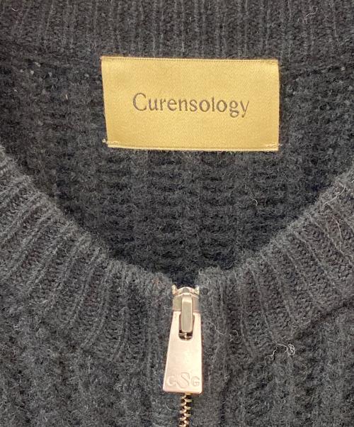 Curensology（カレンソロジー）Curensology (カレンソロジー) リョウアゼジップカーディガン ブラック サイズ:Freeの古着・服飾アイテム