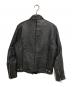 EMMETI (エンメティ) ムートンシングルライダースジャケット ブラック サイズ:44：92000円