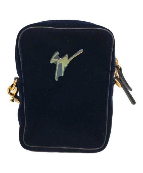 GIUSEPPE ZANOTTI（ジュゼッペザノッティ）GIUSEPPE ZANOTTI (ジュゼッペザノッティ) ショルダーバッグ ネイビーの古着・服飾アイテム