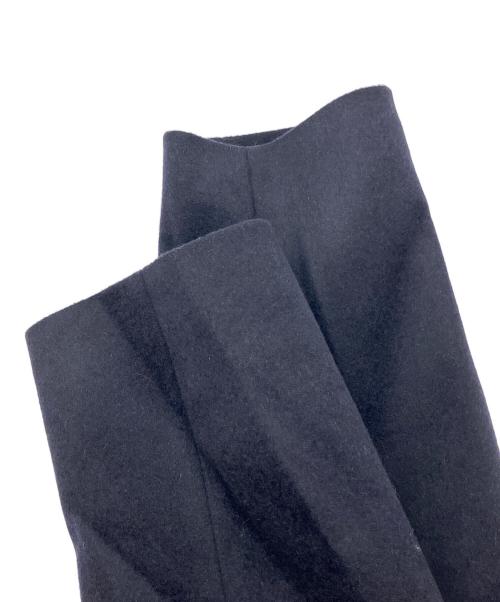 green label relaxing（グリーンレーベルリラクシング）green label relaxing (グリーンレーベルリラクシング) ウール ノーカラー ミドル コート ネイビー サイズ:38の古着・服飾アイテム