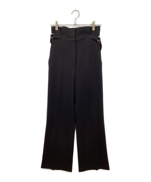 Heve（ヘイヴ）Heve (ヘイヴ) ハイウエストデザインスラックス ブラック サイズ:38の古着・服飾アイテム