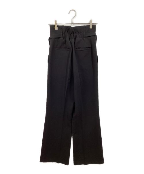 Heve（ヘイヴ）Heve (ヘイヴ) ハイウエストデザインスラックス ブラック サイズ:38の古着・服飾アイテム