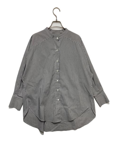 SOEJU（ソージュ）SOEJU (ソージュ) バンドカラーロングシャツ ブルー サイズ:Fの古着・服飾アイテム