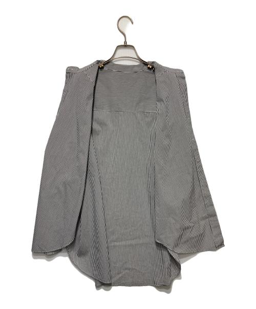 SOEJU（ソージュ）SOEJU (ソージュ) バンドカラーロングシャツ ブルー サイズ:Fの古着・服飾アイテム