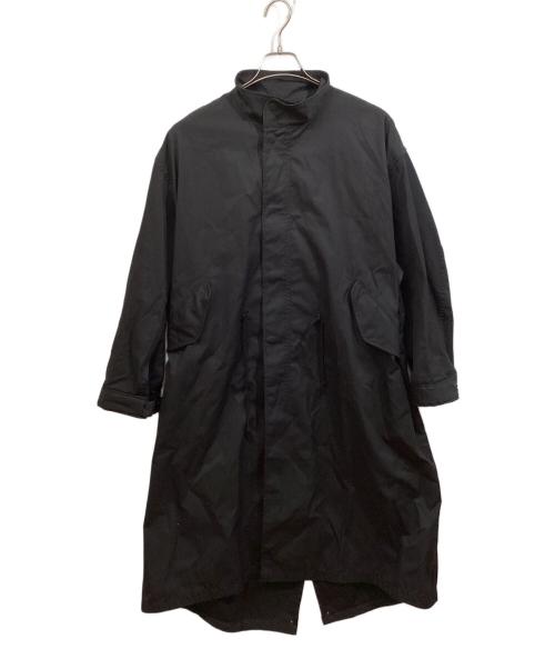 LOEFF（ロエフ）LOEFF (ロエフ) OX スタンドカラー ミリタリーコート ブラックの古着・服飾アイテム