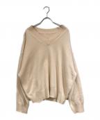 GALLARDA GALANTEガリャルダガランテ）の古着「バックスリットVニット」｜アイボリー