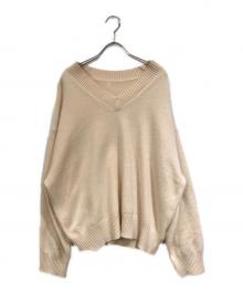 GALLARDA GALANTE（ガリャルダガランテ）の古着「バックスリットVニット」｜アイボリー