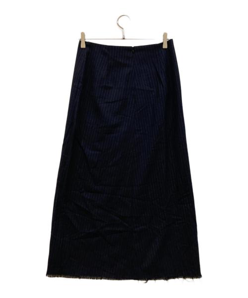 Uhr（ウーア）Uhr (ウーア) PINSTRIPE SLIT SKIRT ネイビー サイズ:36の古着・服飾アイテム