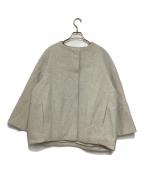 BEARDSLEYビアズリー）の古着「うしろぷっくりウールコート」｜ライトグレー