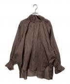 NEMIKAネミカ）の古着「ボウタイブラウス」｜ブラウン