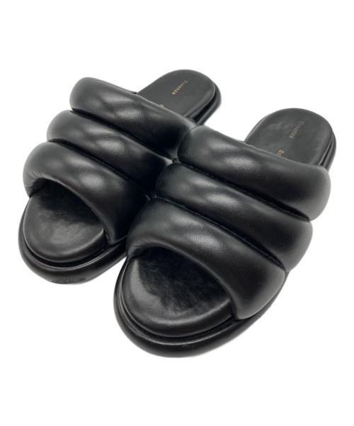 PROENZA SCHOULER（プロエンザ スクーラー）PROENZA SCHOULER (プロエンザ スクーラー) レザー スライドサンダル キルティング ブラック サイズ:38の古着・服飾アイテム