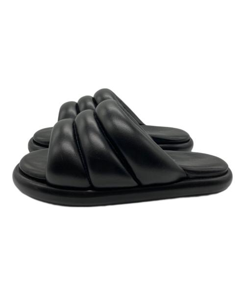 PROENZA SCHOULER（プロエンザ スクーラー）PROENZA SCHOULER (プロエンザ スクーラー) レザー スライドサンダル キルティング ブラック サイズ:38の古着・服飾アイテム