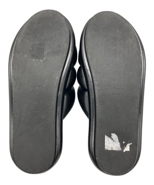 PROENZA SCHOULER（プロエンザ スクーラー）PROENZA SCHOULER (プロエンザ スクーラー) レザー スライドサンダル キルティング ブラック サイズ:38の古着・服飾アイテム