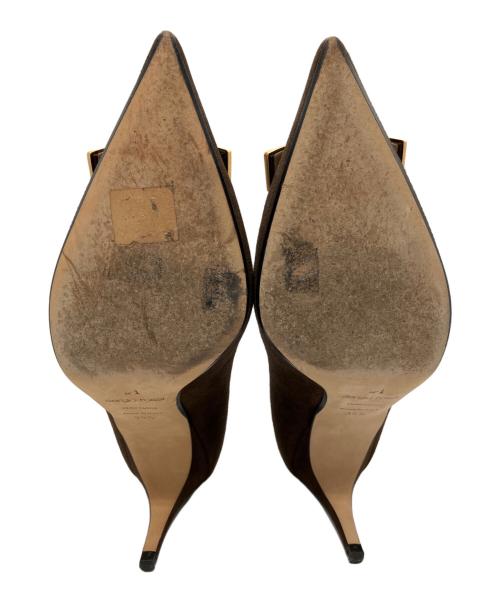 sergio rossi（セルジオロッシ）sergio rossi (セルジオロッシ) ポインテッドトゥパンプス ブラウン サイズ:39 1/2の古着・服飾アイテム