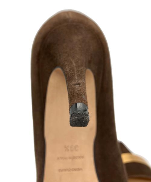 sergio rossi（セルジオロッシ）sergio rossi (セルジオロッシ) ポインテッドトゥパンプス ブラウン サイズ:39 1/2の古着・服飾アイテム