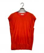 TOMORROWLAND .Bトゥモローランド ビー）の古着「カシミヤノースリーブプルオーバー」｜オレンジ