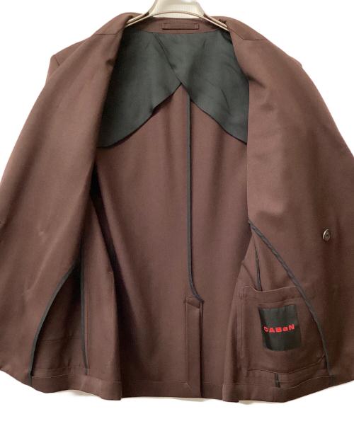 CABAN（キャバン）CABAN (キャバン) ウールギャバジンダブルブレストジャケット ブラウン サイズ:Sの古着・服飾アイテム