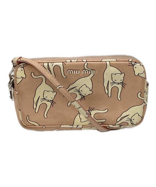 MIU MIU（ミュウミュウ）MIU MIU (ミュウミュウ) ショルダーポーチ ピンクの古着・服飾アイテム