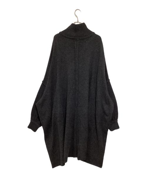 Y's（ワイズ）Y's (ワイズ) ハーフジップニットワンピース チャコールグレー サイズ:２の古着・服飾アイテム