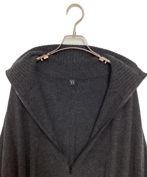 Y's（ワイズ）Y's (ワイズ) ハーフジップニットワンピース チャコールグレー サイズ:２の古着・服飾アイテム