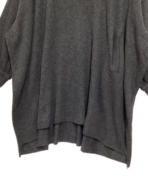 Y's（ワイズ）Y's (ワイズ) ハーフジップニットワンピース チャコールグレー サイズ:２の古着・服飾アイテム