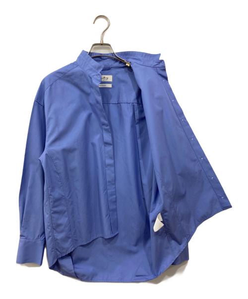 l’heritage martinique（レリタージュ マルティニーク）l’heritage martinique (レリタージュ マルティニーク) 80/オーガニックタイプライターウィングカラーシャツ ブルー サイズ:Freeの古着・服飾アイテム