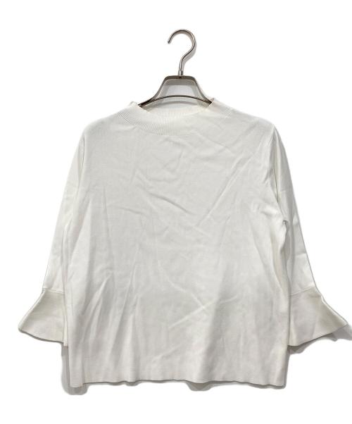 SOEJU（ソージュ）SOEJU (ソージュ) フレアスリーブニットプルオーバー ホワイト サイズ:Sの古着・服飾アイテム