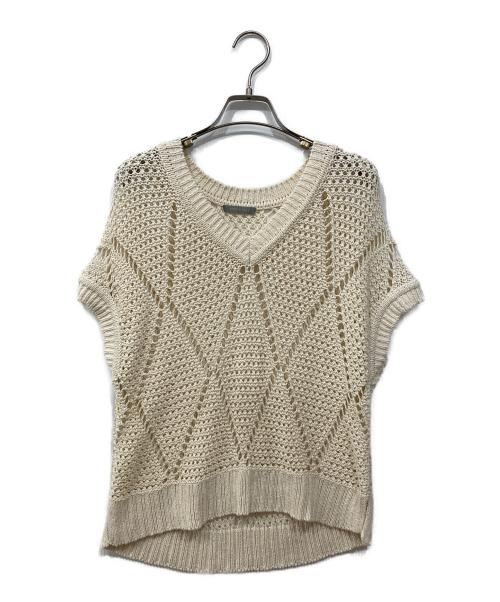 theory（セオリー）theory (セオリー) フレンチスリーブニット アイボリー サイズ:38の古着・服飾アイテム