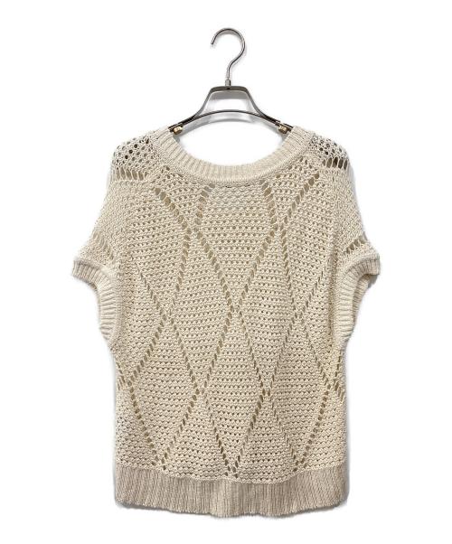 theory（セオリー）theory (セオリー) フレンチスリーブニット アイボリー サイズ:38の古着・服飾アイテム