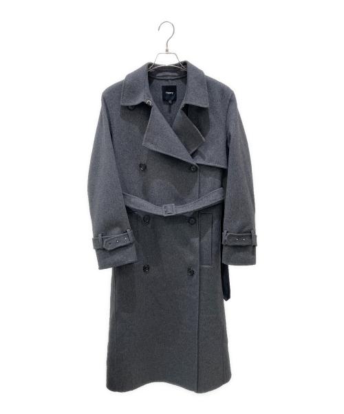theory（セオリー）theory (セオリー) ウールカシミヤトレンチコート チャコールグレー サイズ:Sの古着・服飾アイテム
