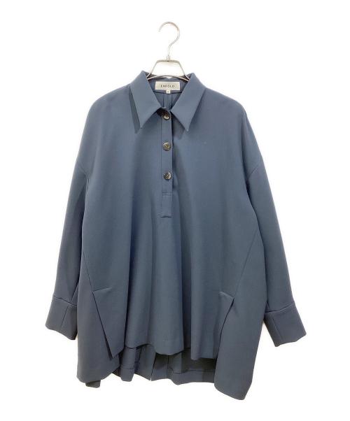 ENFOLD（エンフォルド）ENFOLD (エンフォルド) ダブルクロスカーブアームポロシャツ グレー サイズ:SIZE 38の古着・服飾アイテム