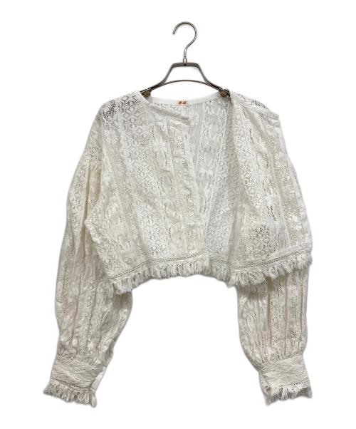 fig LONDON（フィグロンドン）fig LONDON (フィグロンドン) Carol bolero ホワイト サイズ:Fの古着・服飾アイテム