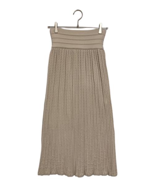molli（モリ―）molli (モリ―) ウールニットスカート ベージュ サイズ:Sの古着・服飾アイテム
