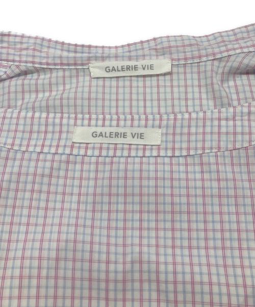 GALERIE VIE（ギャルリーヴィー）GALERIE VIE (ギャルリーヴィー) コットン コンビシャツ ピンク サイズ:36の古着・服飾アイテム