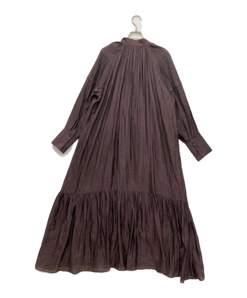 1er Arrondissement（プルミエ アロンディスモン）1er Arrondissement (プルミエ アロンディスモン) ワッシャーサテンワンピース ボルドー サイズ:36の古着・服飾アイテム