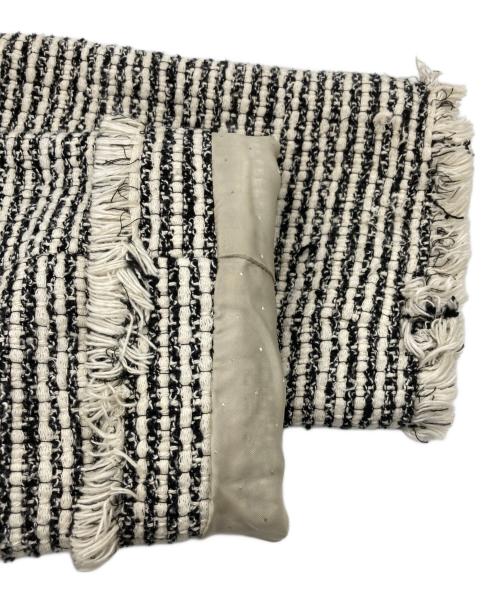 journal standard L'essage（ジャーナルスタンダード レサージュ）journal standard L'essage (ジャーナルスタンダード レサージュ) GIOLICAツイード BIGジャケット ホワイト×ブラック サイズ:FREEの古着・服飾アイテム