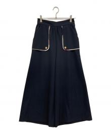 BLUE LABEL CRESTBRIDGE（ブルーレーベルクレストブリッジ）の古着「シェルドライワイドパンツ」｜ネイビー