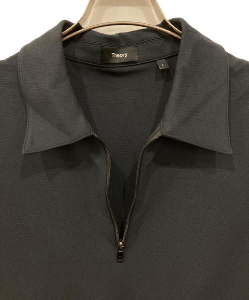 theory（セオリー）theory (セオリー) ジップポロシャツ ブラック サイズ:Lの古着・服飾アイテム
