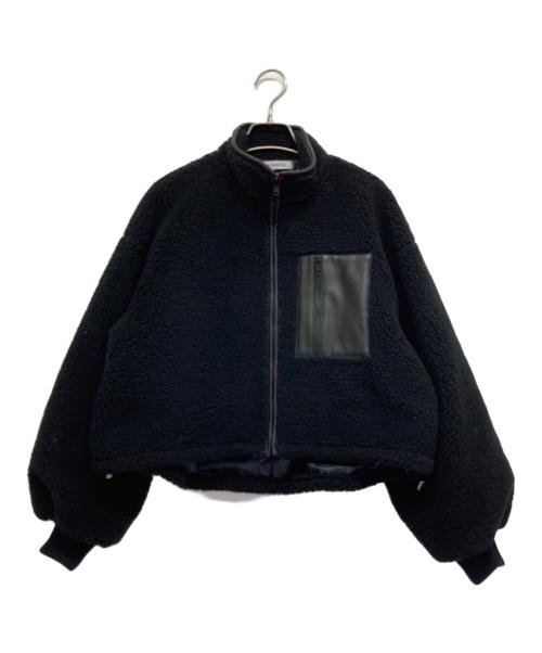 THIRD MAGAZINE（サードマガジン）THIRD MAGAZINE (サードマガジン) mikomori (ミコモリ) ボアボクシーブルゾン ブラック サイズ:9の古着・服飾アイテム