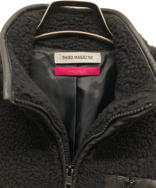 THIRD MAGAZINE（サードマガジン）THIRD MAGAZINE (サードマガジン) mikomori (ミコモリ) ボアボクシーブルゾン ブラック サイズ:9の古着・服飾アイテム