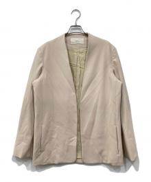 TODAYFUL（トゥデイフル）の古着「Collarless Twill JK」｜アイボリー