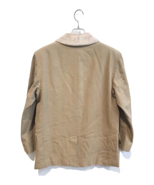 agnes b homme（アニエスベーオム）agnes b homme (アニエスベーオム) ボアカラージャケット ベージュ サイズ:50の古着・服飾アイテム