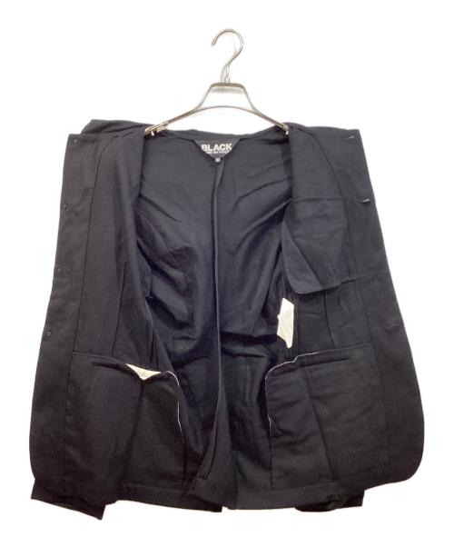 BLACK COMME des GARCONS（ブラックコムデギャルソン）BLACK COMME des GARCONS (ブラックコムデギャルソン) 背面ギャザー フード ジャケット ブラック サイズ:Sの古着・服飾アイテム
