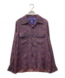 Needles（ニードルズ）の古着「CLASSIC SHIRT - PE/R/W ARABESQUE JQ」｜パープル×グレー