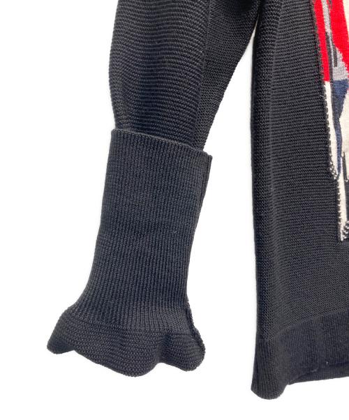 Needles（ニードルズ）Needles (ニードルズ) V Neck Cardigan -Chimayo ブラック×レッド サイズ:Sの古着・服飾アイテム