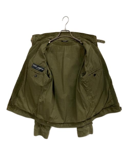 DOLCE & GABBANA（ドルチェ＆ガッバーナ）DOLCE & GABBANA (ドルチェ＆ガッバーナ) コーデュロイブルゾン オリーブ サイズ:46の古着・服飾アイテム