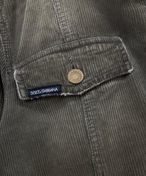DOLCE & GABBANA（ドルチェ＆ガッバーナ）DOLCE & GABBANA (ドルチェ＆ガッバーナ) コーデュロイブルゾン オリーブ サイズ:46の古着・服飾アイテム