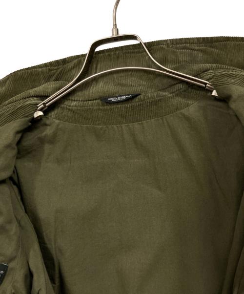 DOLCE & GABBANA（ドルチェ＆ガッバーナ）DOLCE & GABBANA (ドルチェ＆ガッバーナ) コーデュロイブルゾン オリーブ サイズ:46の古着・服飾アイテム