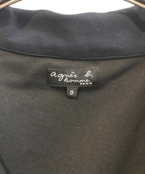 agnes b homme（アニエスベーオム）agnes b homme (アニエスベーオム) マント付コート ネイビーの古着・服飾アイテム